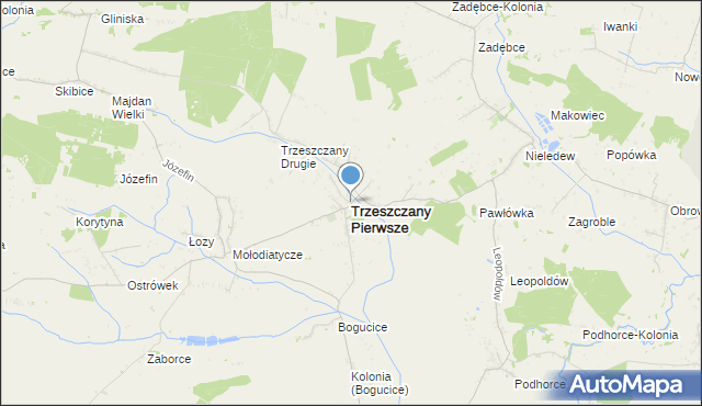 mapa Trzeszczany Pierwsze, Trzeszczany Pierwsze na mapie Targeo
